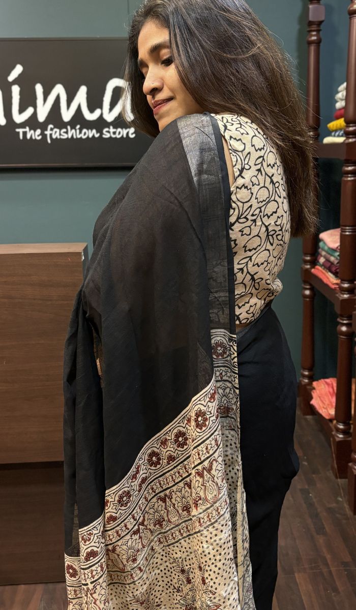 SEMI LINEN SAREE  BIR SA 1906241