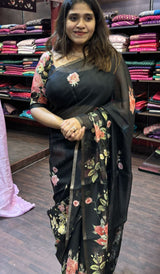 SEMI LINEN SAREE 2204242