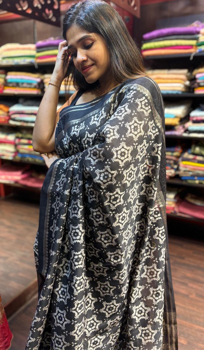 CHANDERI SILK SAREE 01042584