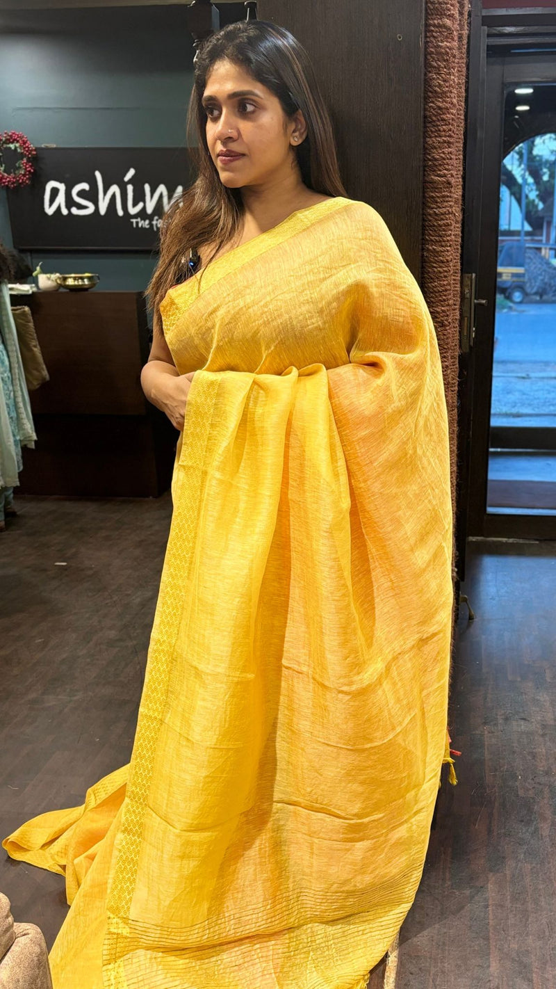 LINEN SILK SAREE 17122422