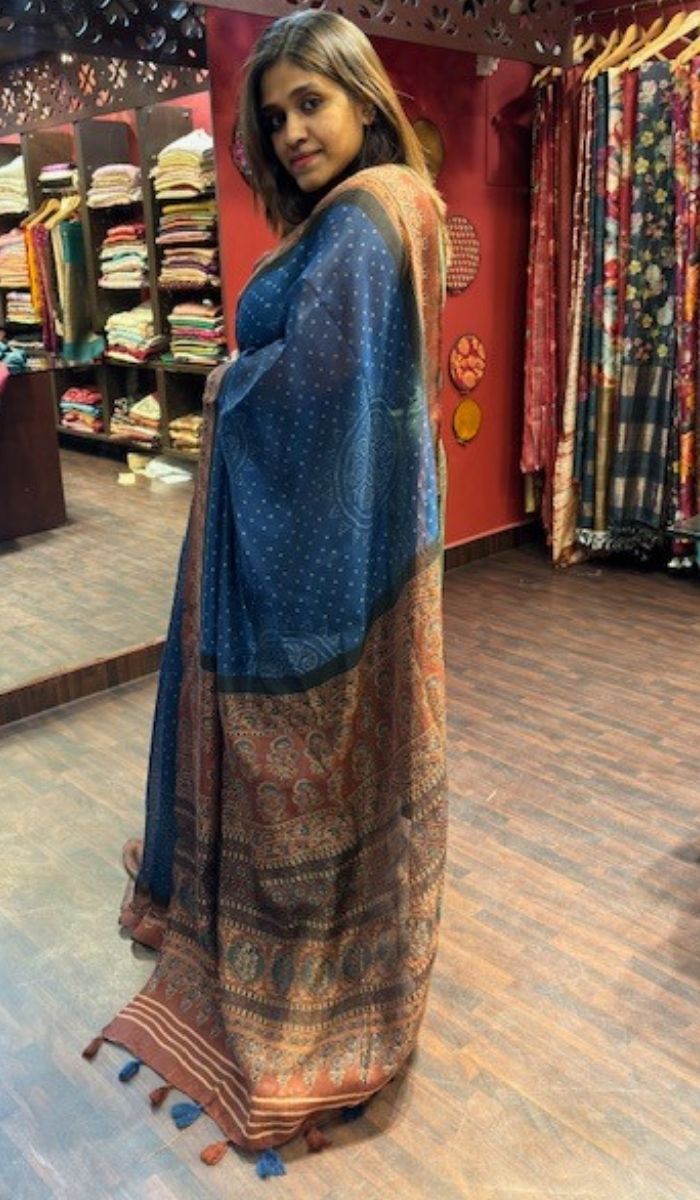 SEMI LINEN SAREE 0103243 – Ashima Fashion Store