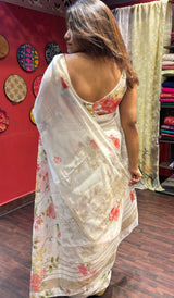 SEMI LINEN SAREE 2204241