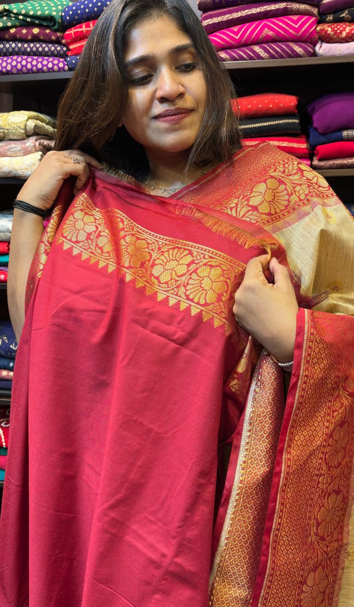 MOONGA TUSSAR SAREE 17032440