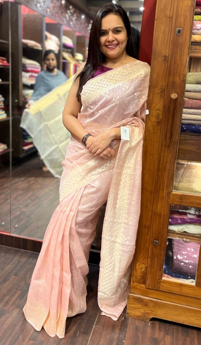 LINEN BANARASI SAREE 0509233