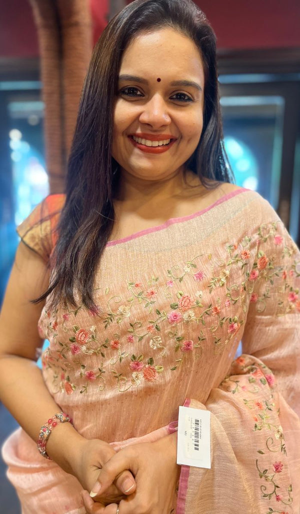 LINEN  SAREE 0609236