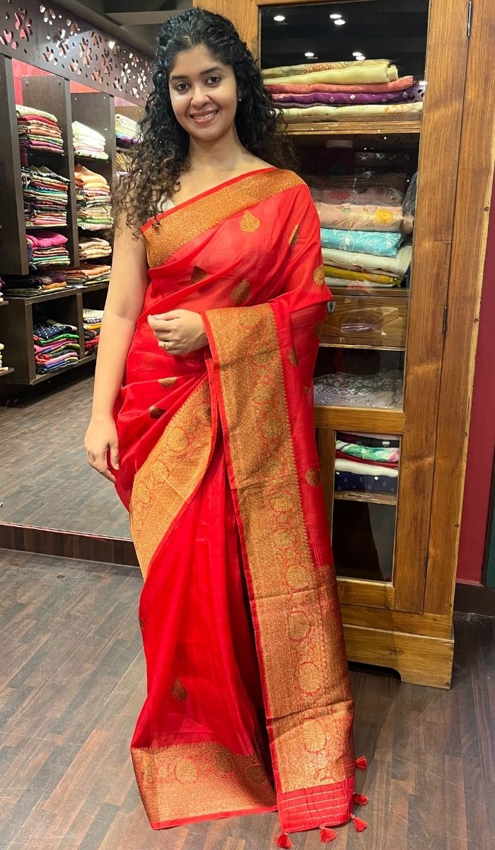 ORGANZA SAREE 07082325