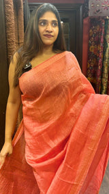 LINEN SILK SAREE 17122423