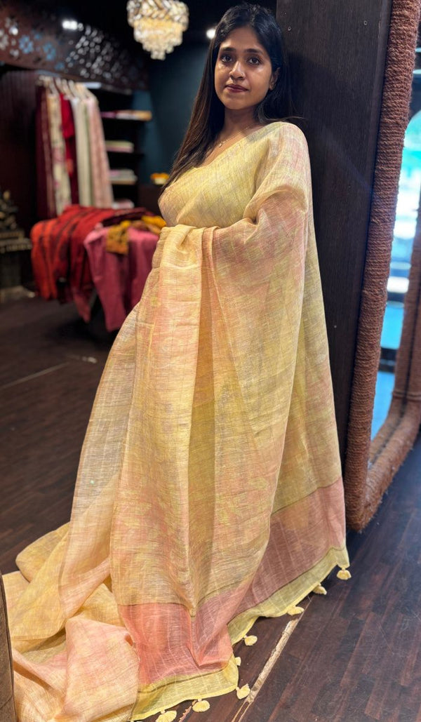 LINEN SAREE 15042520