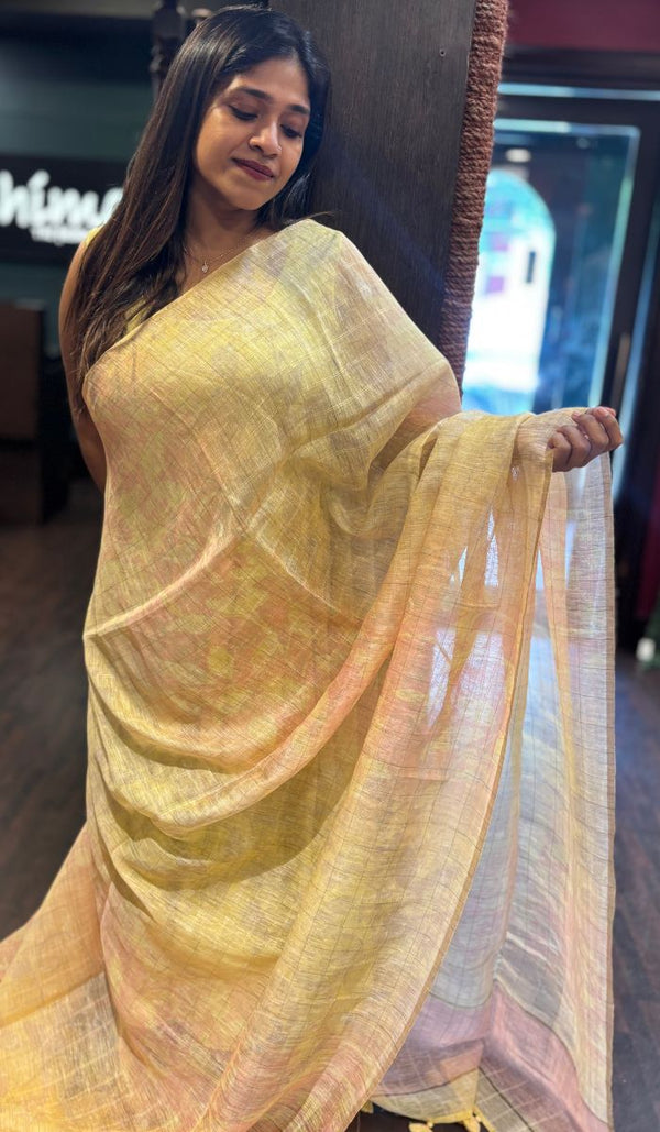 LINEN SAREE 15042520