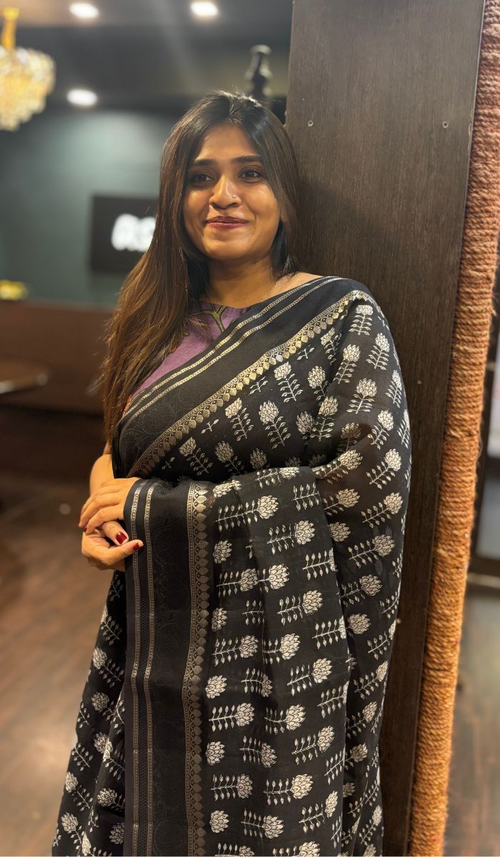 CHANDERI SILK SAREE 01042583