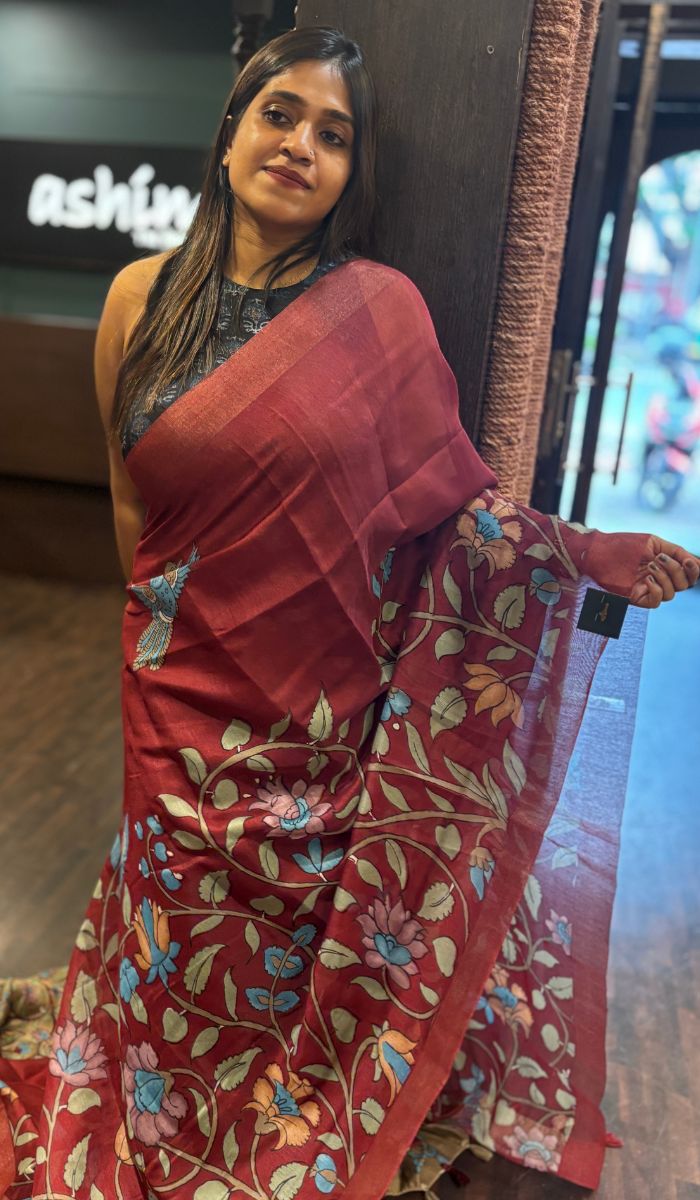 SEMI LINEN SAREE 1004251