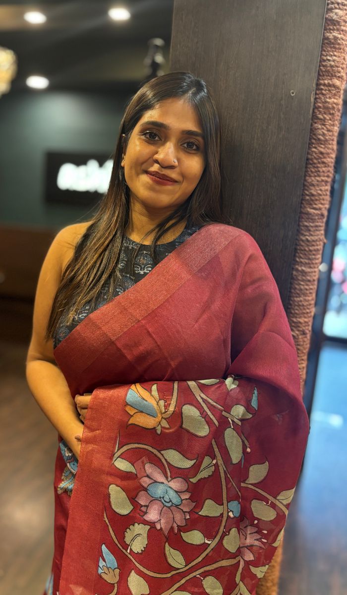 SEMI LINEN SAREE 1004251
