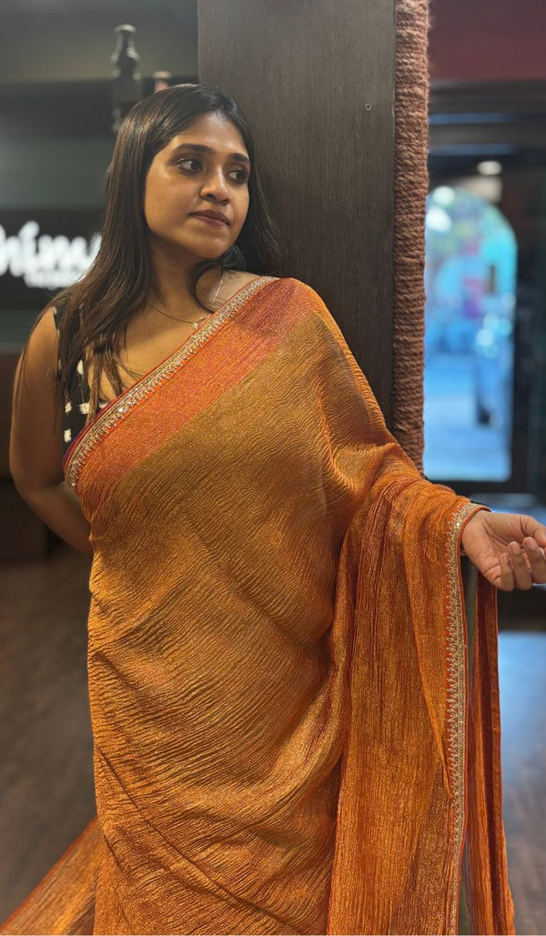 TISSUE ORGANZA SAREE 24012560