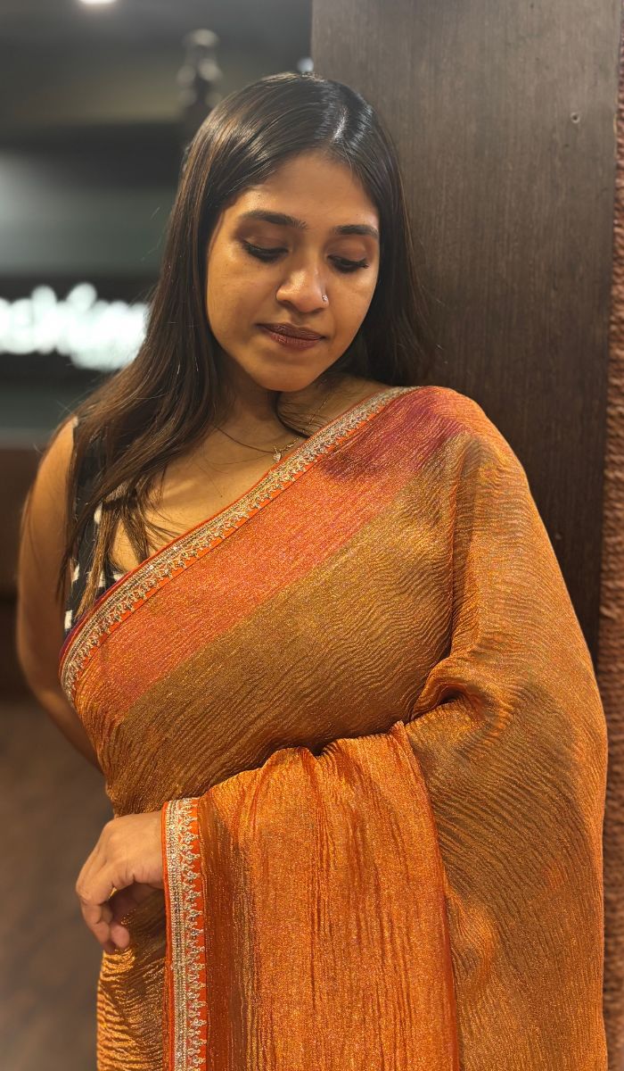 TISSUE ORGANZA SAREE 24012560