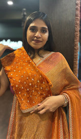 TISSUE ORGANZA SAREE 24012560