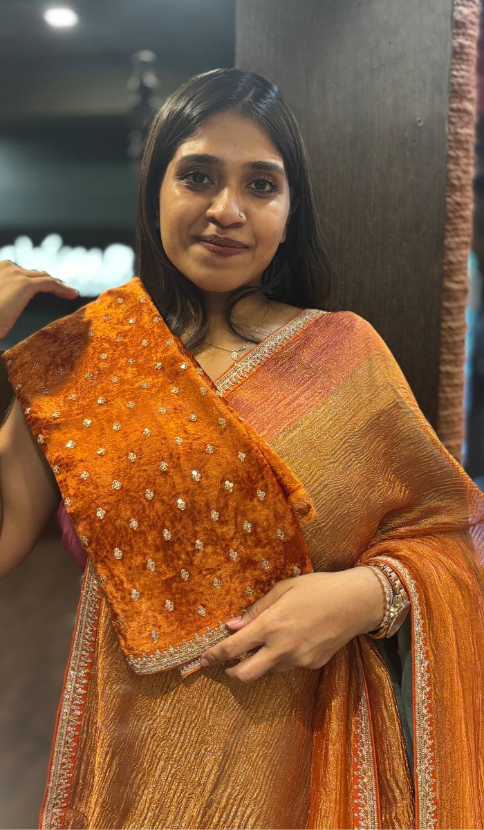 TISSUE ORGANZA SAREE 24012560