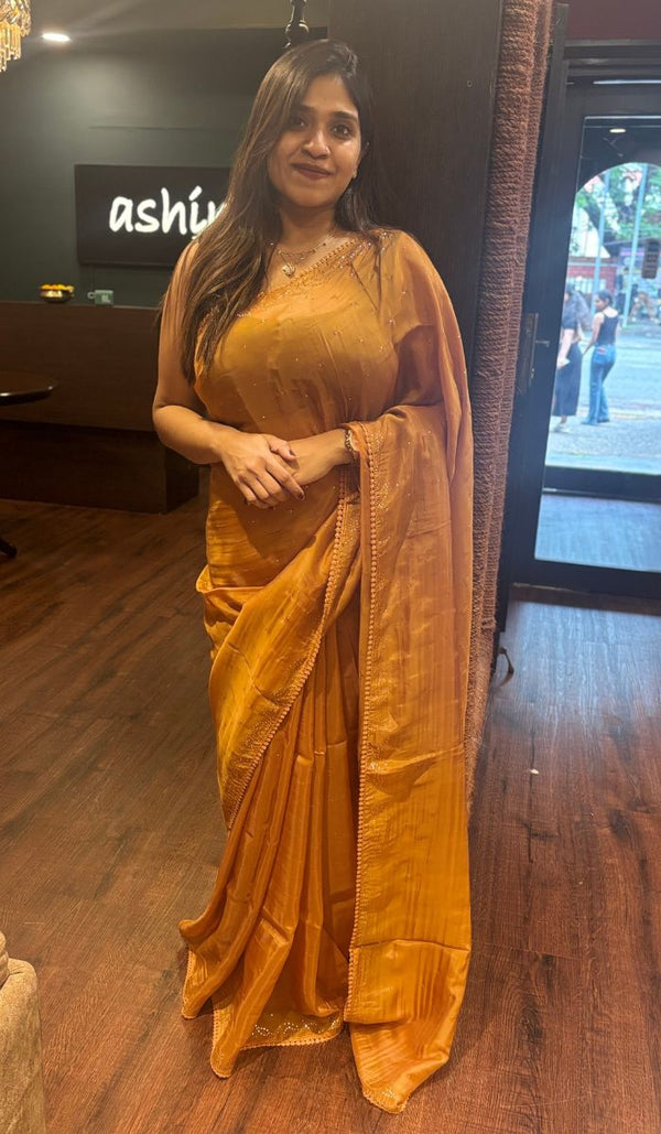 BLENDED ORGANZA SAREE 22052597