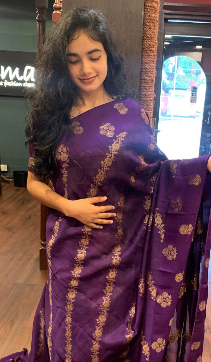 SATIN TUSSAR SAREE 24052527