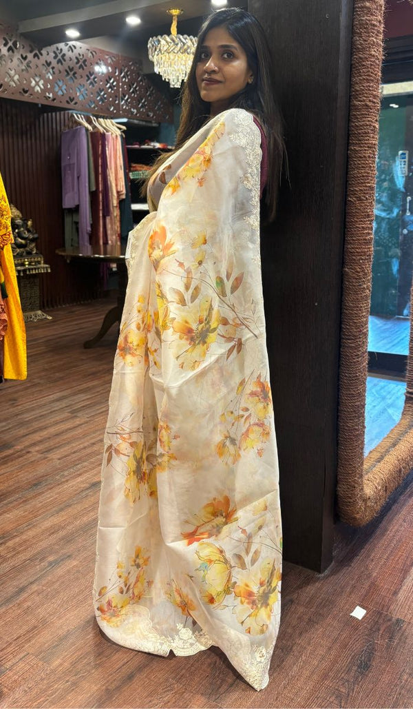 ORGANZA SAREE 22052525