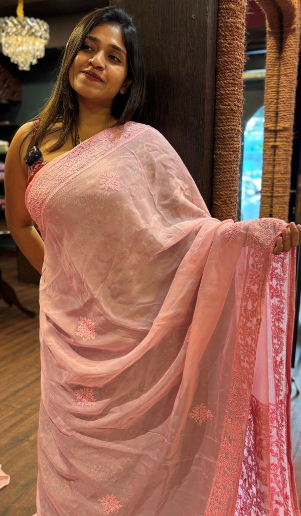 SEMI ORGANZA SAREE 13092561