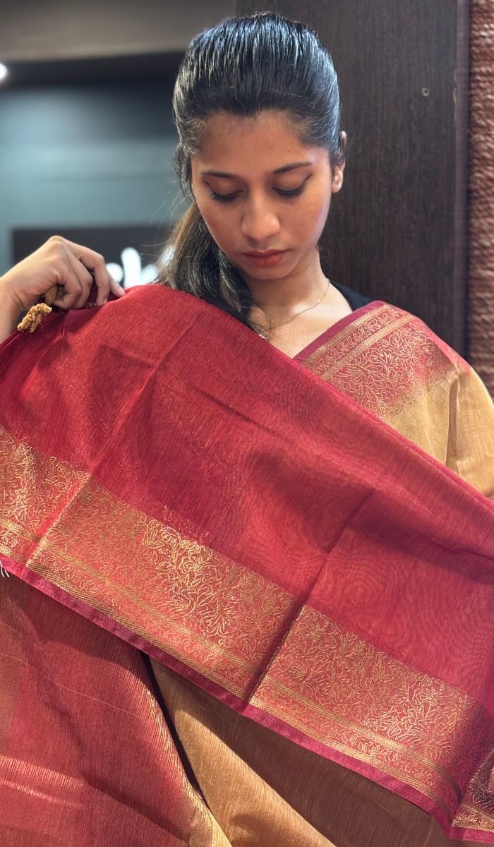 SEMI LINEN SAREE 15092546