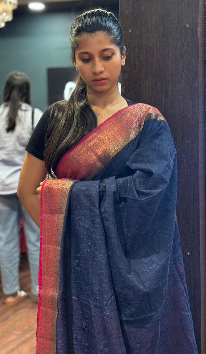 SEMI LINEN SAREE 15092516