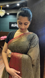 SEMI LINEN SAREE 15092518