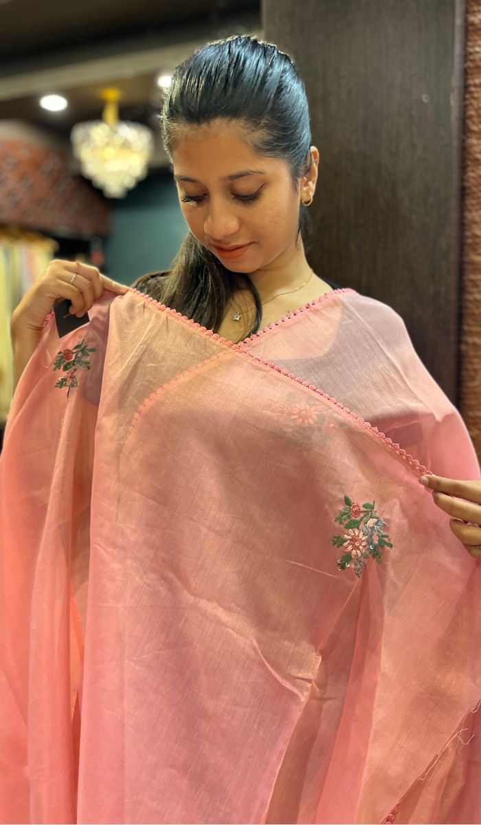SEMI LINEN SAREE 06102565