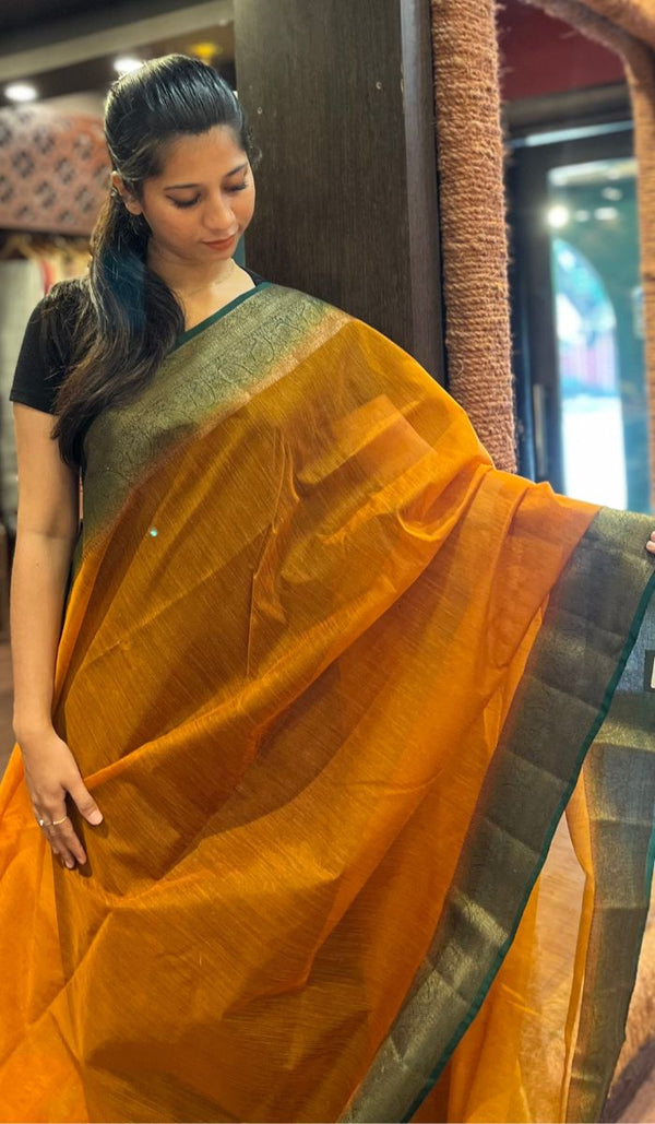 SEMI LINEN SAREE 15092553