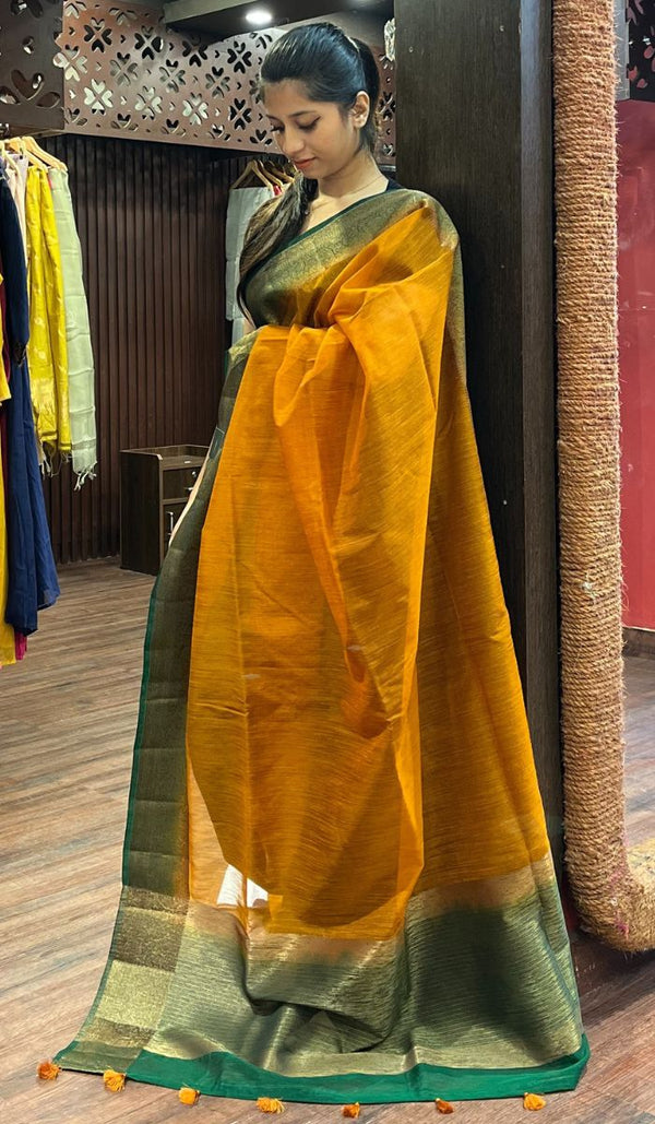 SEMI LINEN SAREE 15092553