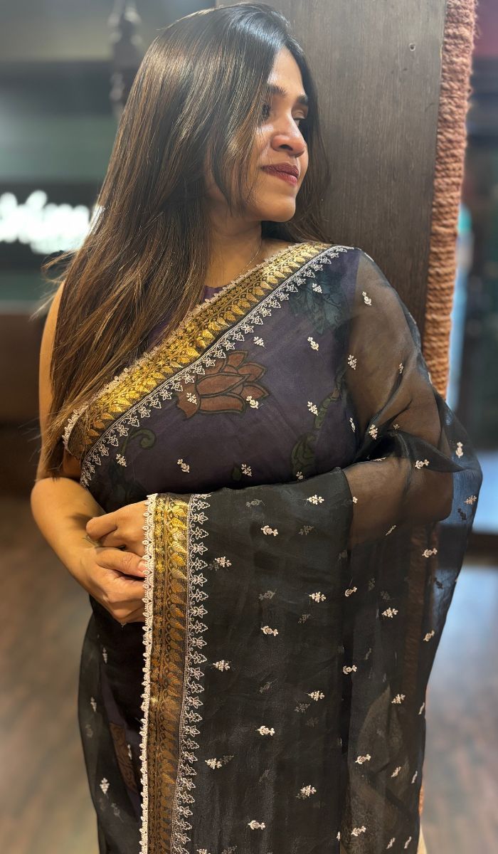 ORGANZA SAREE 24122429