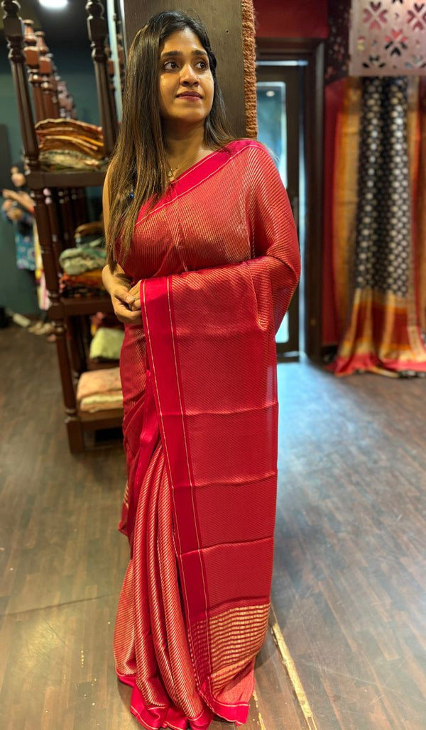 SATIN CREPE SILK SAREE 0503259