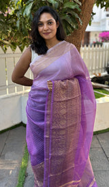 CRUSHED ORGANZA SAREE 0712245