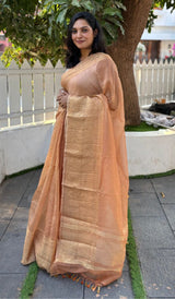 CRUSHED ORGANZA SAREE 0712249