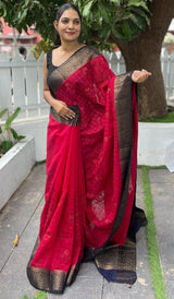 SEMI LINEN SAREE 10112415