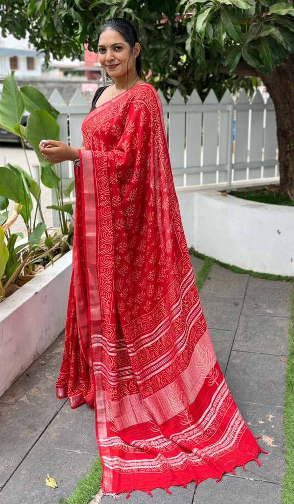 SEMI LINEN SAREE 1103255