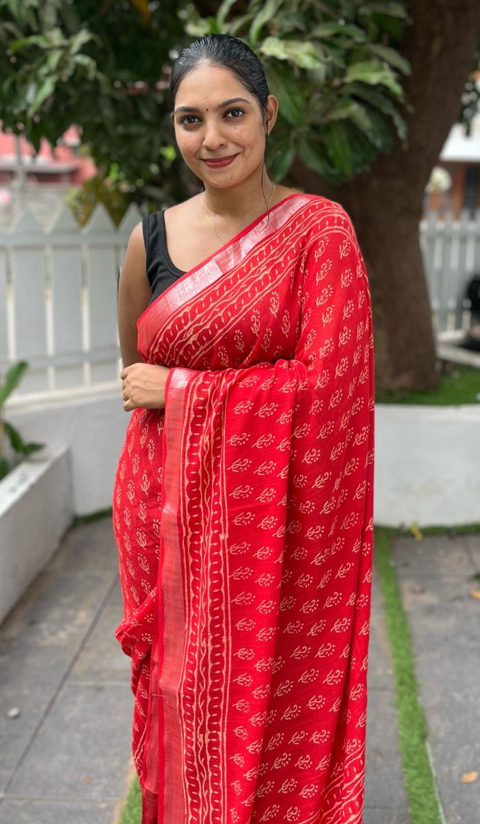 SEMI LINEN SAREE 1103257