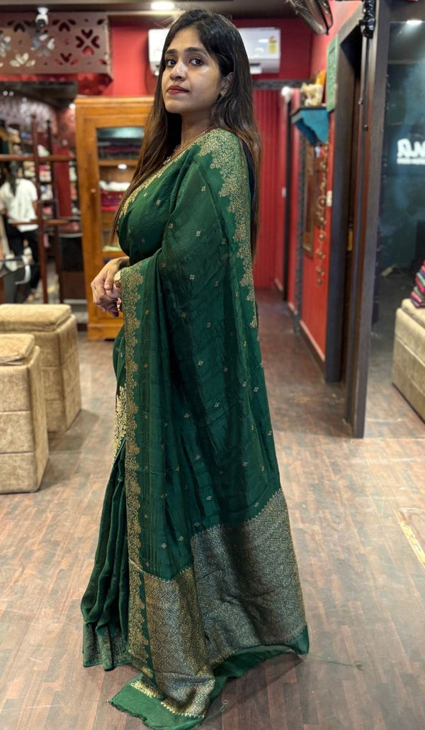 SATIN TUSSAR SILK SAREE 08042558