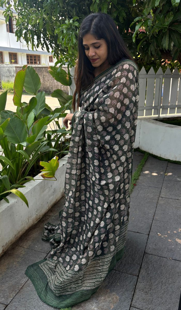 KORA CHANDERI SAREE 09042573