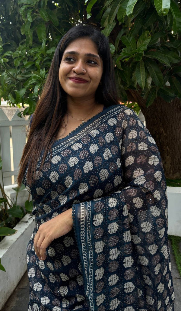 KORA CHANDERI SAREE 09042571
