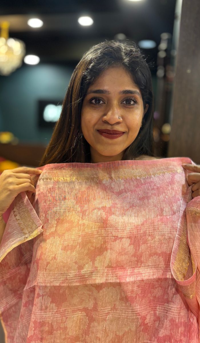 LINEN SAREE 15042519