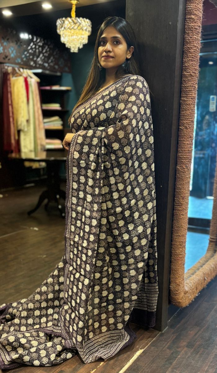 KORA CHANDERI SAREE 09042572