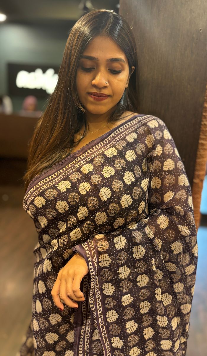 KORA CHANDERI SAREE 09042572