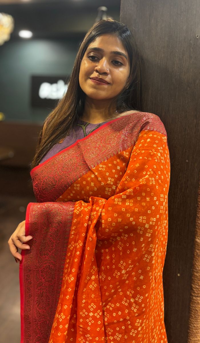 CHANDERI SILK SAREE 01042563