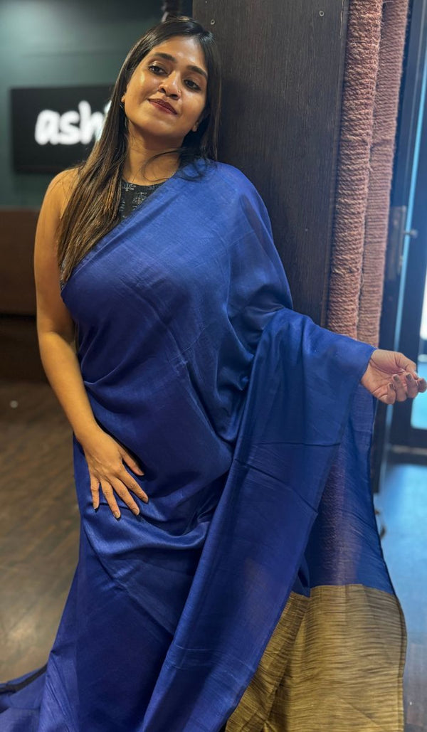 SEMI LINEN SAREE 160431