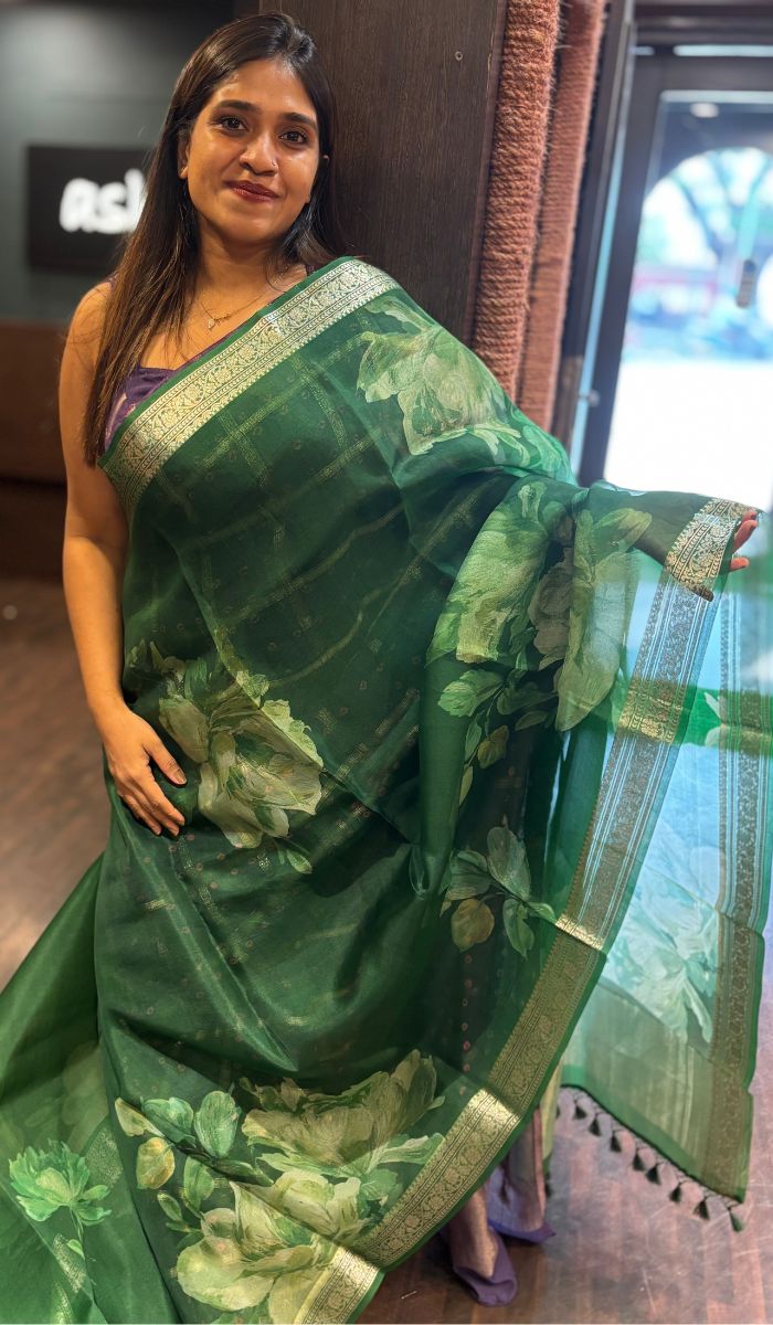 ORGANZA SAREE 08042544
