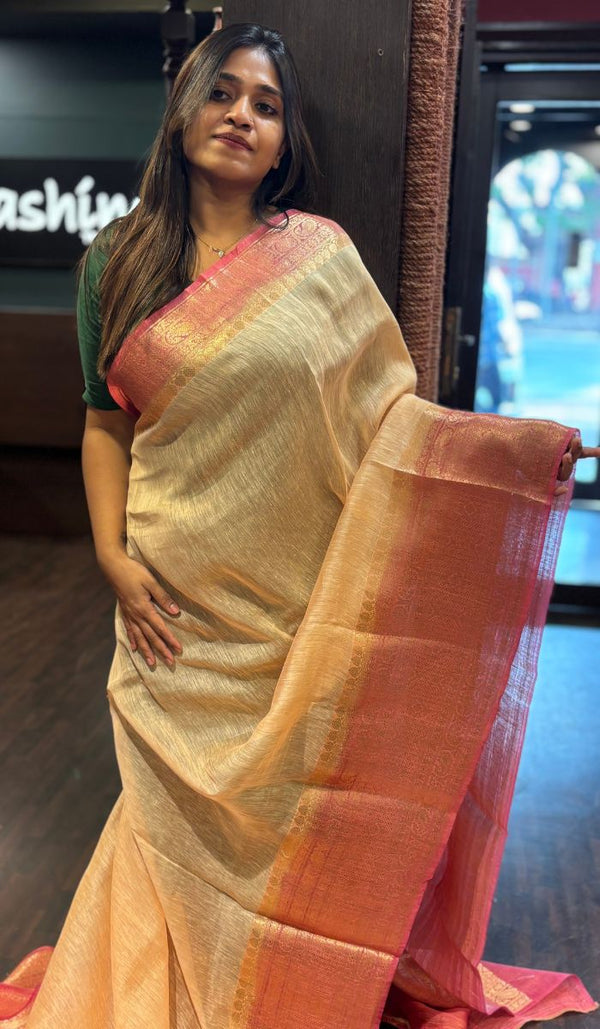 LINEN SILK SAREE 15122440