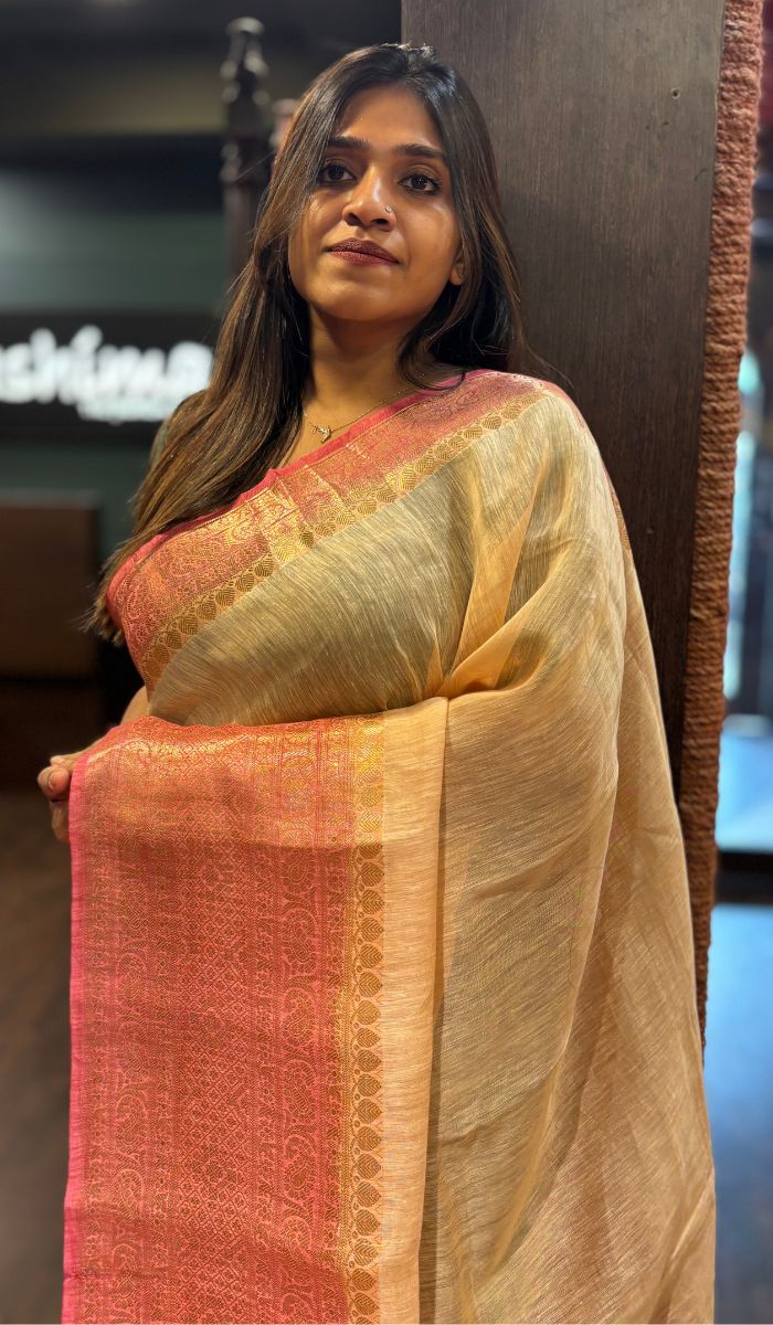 LINEN SILK SAREE 15122440
