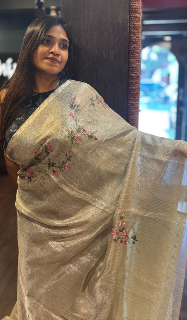 TISSUE ORGANZA SAREE 12042520