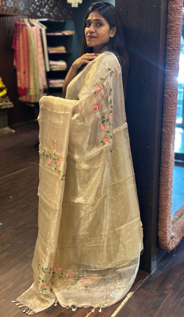 TISSUE ORGANZA SAREE 12042518